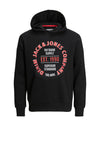 Jack & Jones Boys Andy Long Sleeve Sweat Hoodie, Black