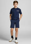 Jack & Jones Boy Basic Sweat Shorts, Navy Blazer