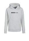 Jack & Jones Boys Neo Sweat Hoodie, White Melange