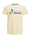 Jack & Jones Boys Logan Short Sleeve Tee, Pale Banana