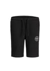 Jack & Jones Boys Shark Sweat Shorts, Black
