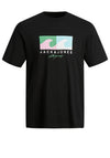 Jack & Jones Boys Short Sleeve Logo Tee, Black