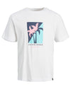 Jack & Jones Boys Short Sleeve Logo Tee, Bright White