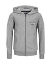 Jack & Jones Boys Andy Zip Up Hoodie, Light Grey
