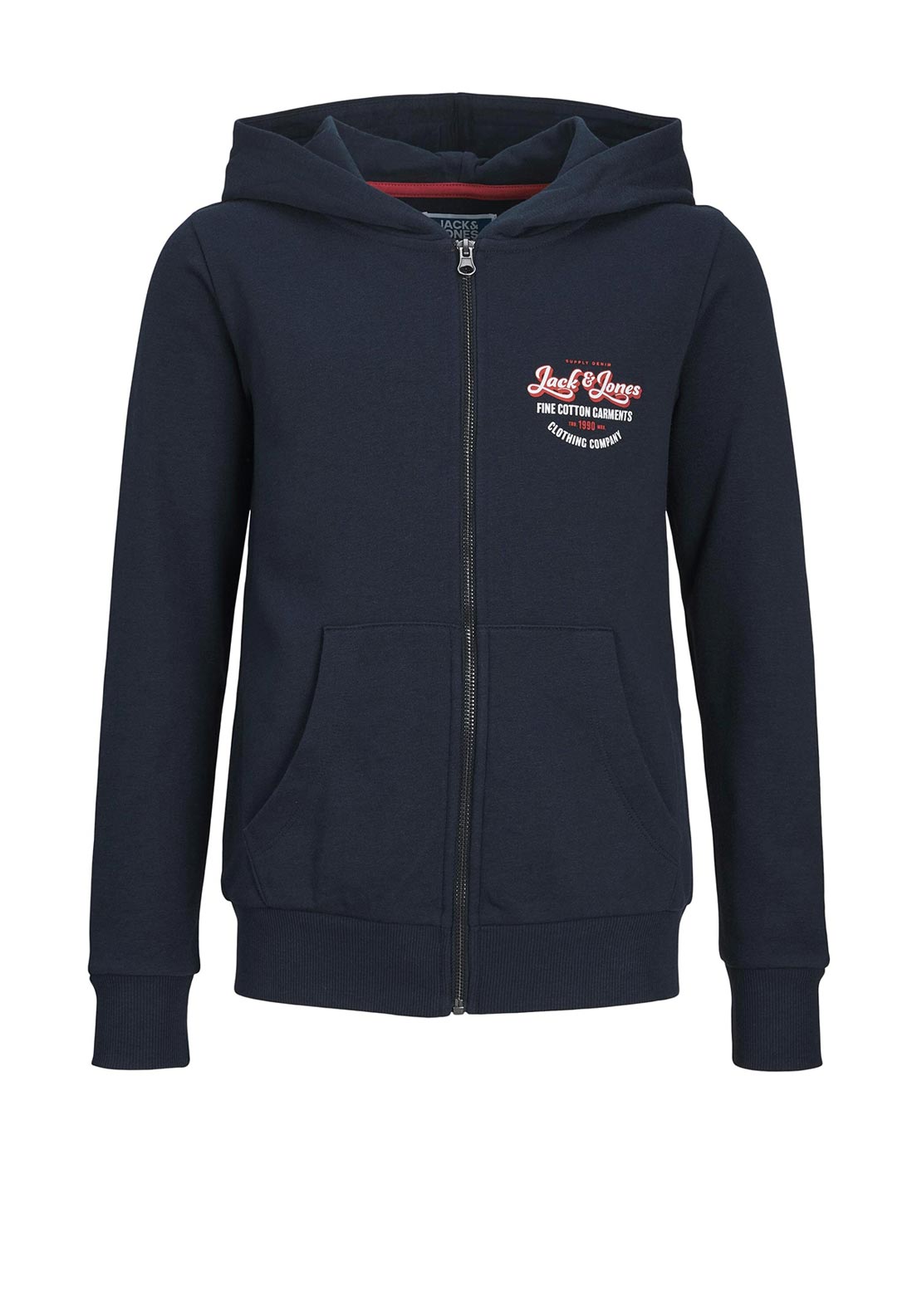 Jack & Jones Boys Andy Zip Up Hoodie, Navy Blazer