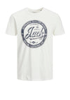 Jack & Jones Boys Jeans Short Sleeve Tee, Cloud Dancer