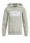 Jack & Jones Boys Corp Logo Sweat Hoodie, Wrought Iron