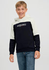 Jack & Jones Boys Edan Blocking Sweat Hoodie, Navy Blazer