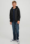 Jack & Jones Boys Multi Quilted Jacket, Black