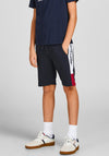 Jack & Jones Boys Logo Blocking Sweat Shorts, Navy Blazer