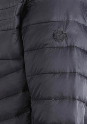 Jack & Jones Boys Hero Puffer Collar Jacket, Black