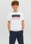 Jack & Jones Boy Travis Short Sleeve Tee, White