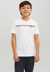 Jack & Jones Boy Atlas Short Sleeve Tee, White