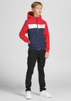 Jack & Jones Boy Rush Hooded Bomber Jacket, True Red