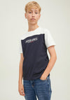 JJack & Jones Boys Edan Short Sleeve Tee, Navy Blazer