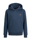 Jack & Jones Boys Star Roof Sweat Hoodie, Navy Blazer