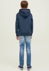 Jack & Jones Boys Star Roof Sweat Hoodie, Navy Blazer