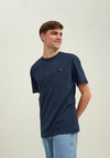 Jack & Jones Classic Waffle Badge T-Shirt, Navy Blazer