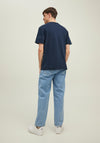 Jack & Jones Classic Waffle Badge T-Shirt, Navy Blazer