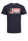 Jack & Jones Logan Big Scale T-Shirt, Navy Blazer