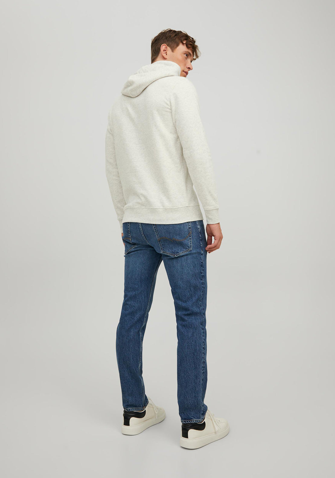 Jack & Jones Cody Hoodie, White Melange