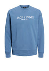 Jack & Jones Jake Logo Sweatshirt, Blue Horizon