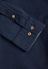 Jack and Jones Mens Detailed Long Sleeve Shirt, Navy Blazer