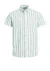 Jack & Jones Fred Striped Shirt, Granite Green