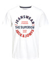 JJack & Jones Boys Andy Short Sleeve Crewneck Tee, White