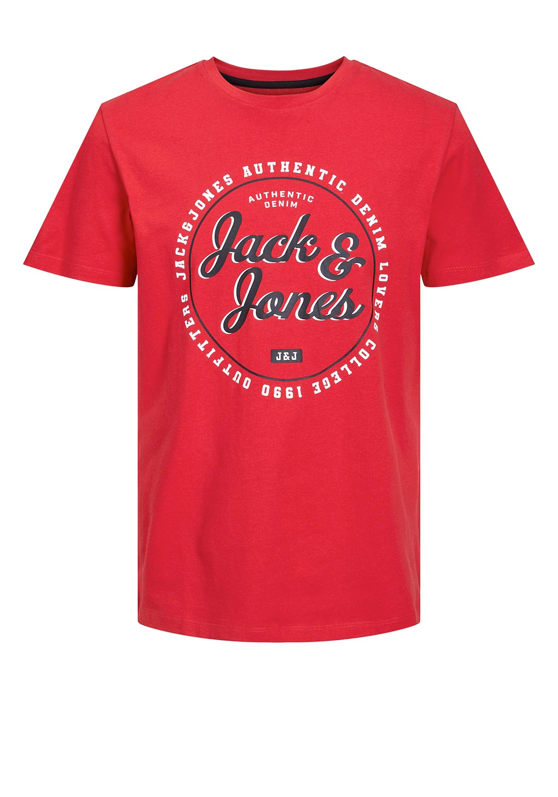 Jack & Jones Boys Andy Short Sleeve Crewneck Tee, True Red