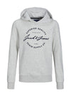 Jack & Jones Boy Jace Long Sleeve Hoodie, White Melange