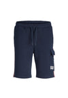Jack & Jones Boy Statlas Cargo Sweat Short, Navy Blazer