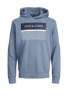 Jack & Jones Boy Travis Long Sleeve Hoodie, Flint Stone