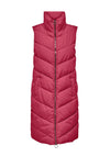 JDY Finno Long Padded Gilet, Raspberry Wine
