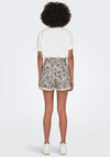 JDY Maddie Paper Bag Print Shorts, Sandshell