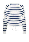 JDY Ivy Striped Sweatshirt, Cloud Dancer & Navy