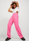 JJXX Mary High Waist Trousers, Carmine Rose