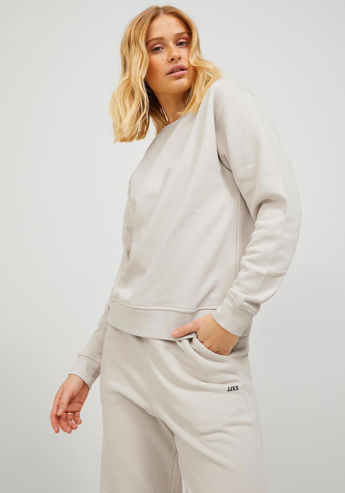 JJXX Abbie Crew Neck Sweatshirt, Moonbeam