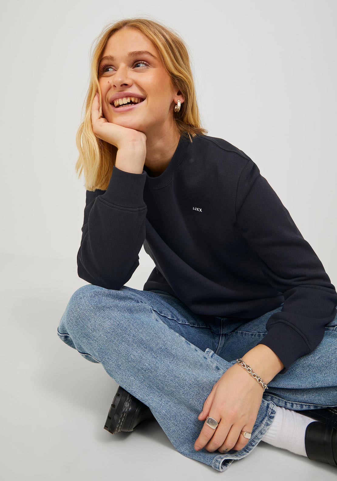 JJXX Abbie Crew Neck Sweatshirt, Black