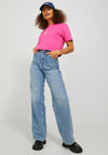 JJXX Valentine Crop T-Shirt, Carmine Rose
