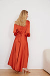 Jovonna Angnella Wrap Maxi Dress, Crimson