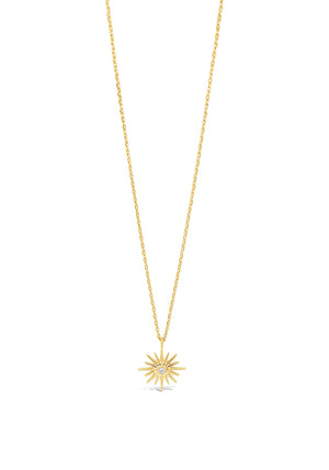 Absolute Crystal North Star Necklace, Gold