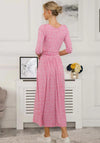 Jolie Moi Denisse Spotty Maxi Dress, Dusty Pink