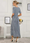 Jolie Moi Genesis Wrap Front Maxi Dress, Light Blue