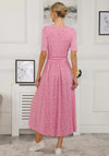Jolie Moi Lyanna Spotty Maxi Dress, Dusty Pink