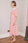 Jovonna Elenore Floral Midi Dress, Pink