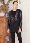 Jovonna Faux Leather Chelsea Collar Jacket, Black