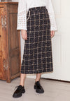 Jovonna Osakan Tweed Midi Skirt, Black