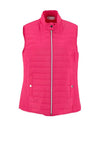 Just White Short Quilted Gilet, Bright Pink