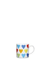 Kitchen Craft Heart Porcelain Espresso Cup, Multi-Coloured